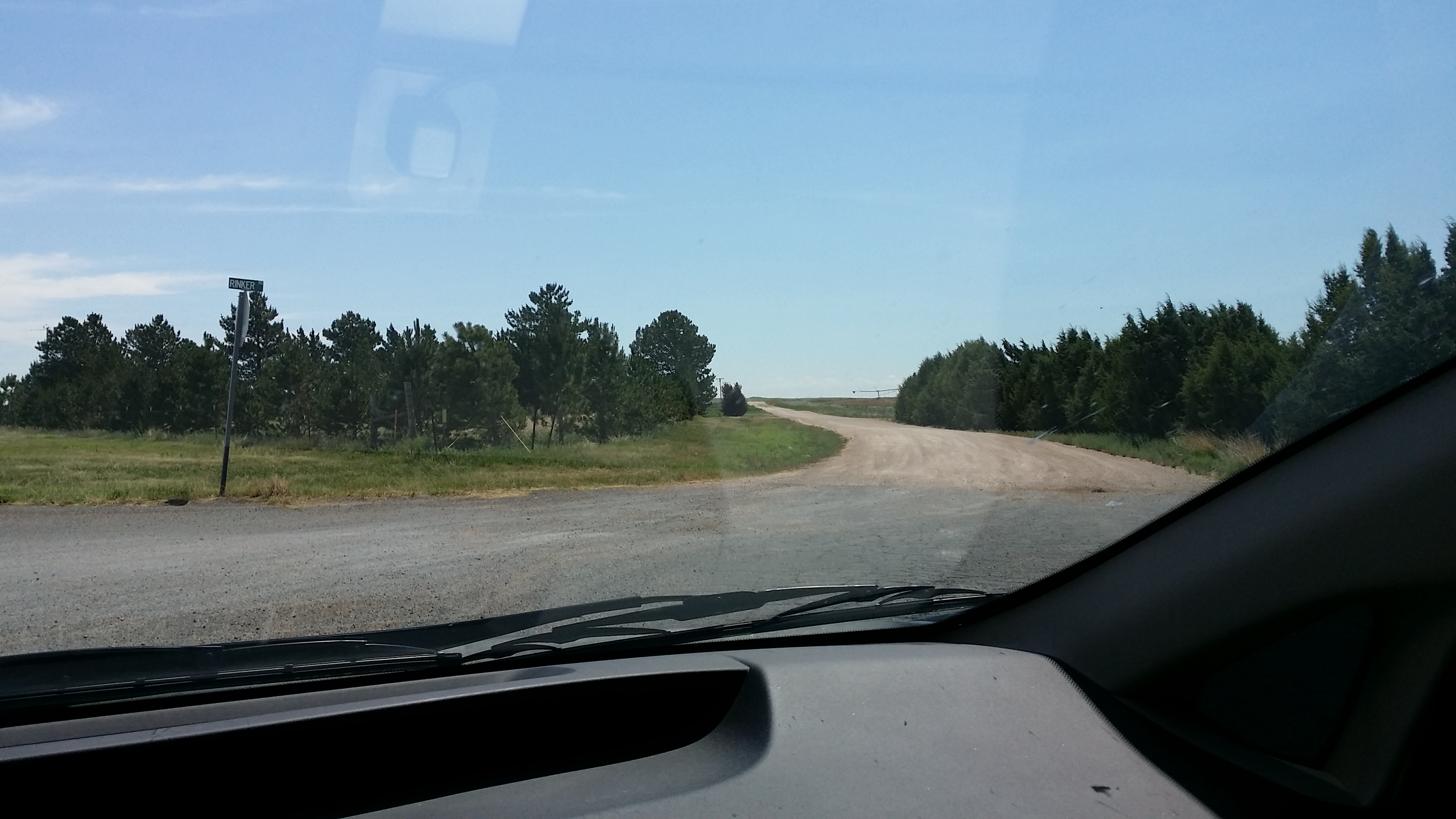 Texas border corner road